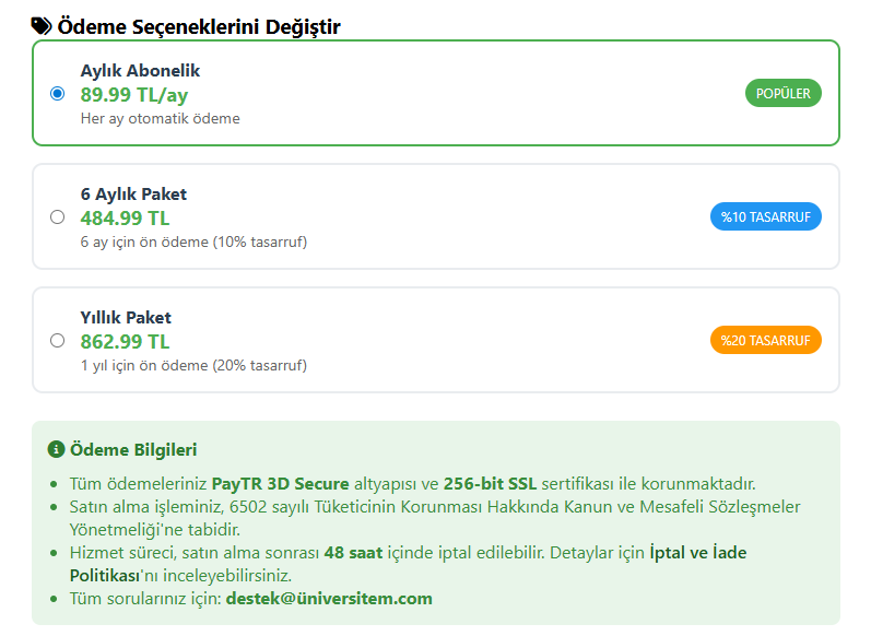 Güvenli Ödeme Sistemi